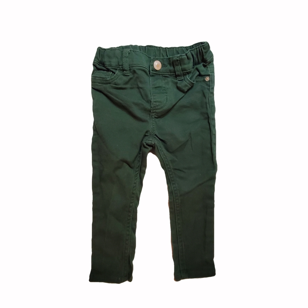H&M 12 mo Emerald Green Twill Pants